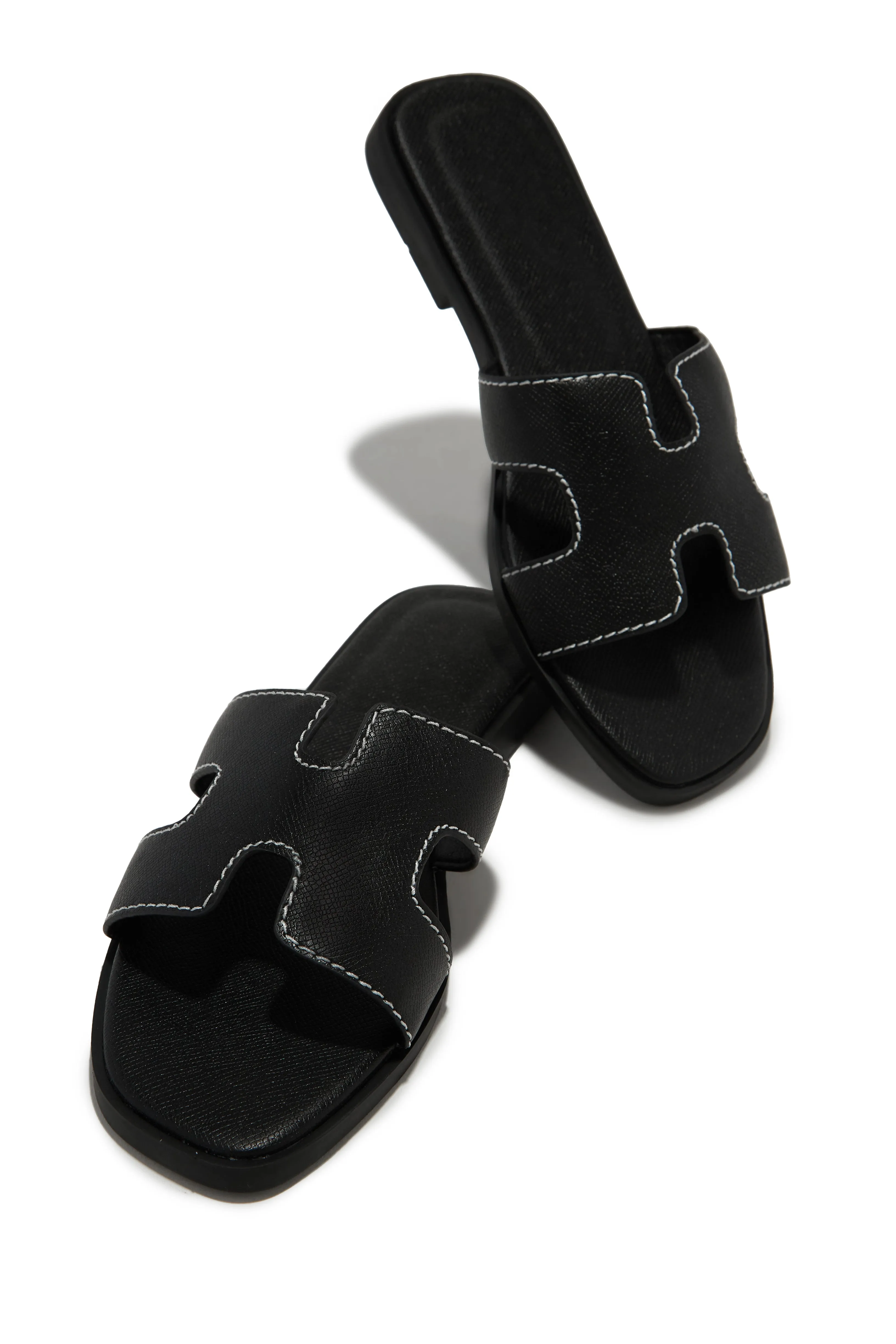 Lucy Slip On Sandals - Black