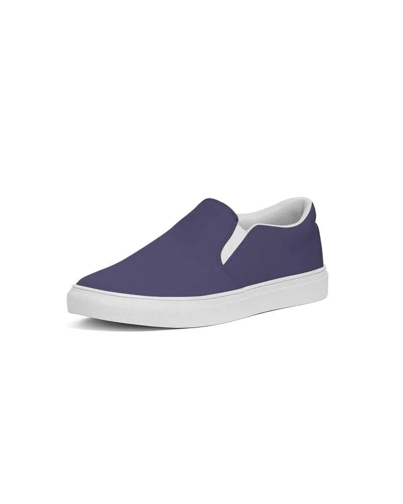 Medium Dark Blue Slip-On Canvas Sneakers | Women's | Medium Dark Pastel Blue | C60M60Y0K60