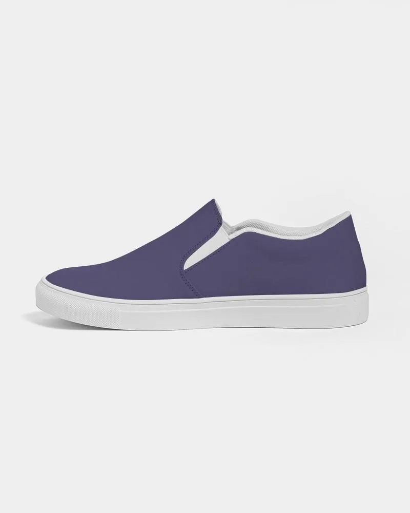 Medium Dark Blue Slip-On Canvas Sneakers | Women's | Medium Dark Pastel Blue | C60M60Y0K60