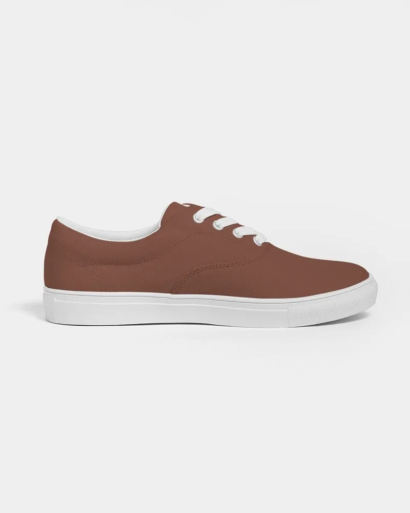 Medium Dark Red Brown Women's Canvas Sneakers | Women's | Medium Dark Pastel Red Brown | C0M60Y60K60