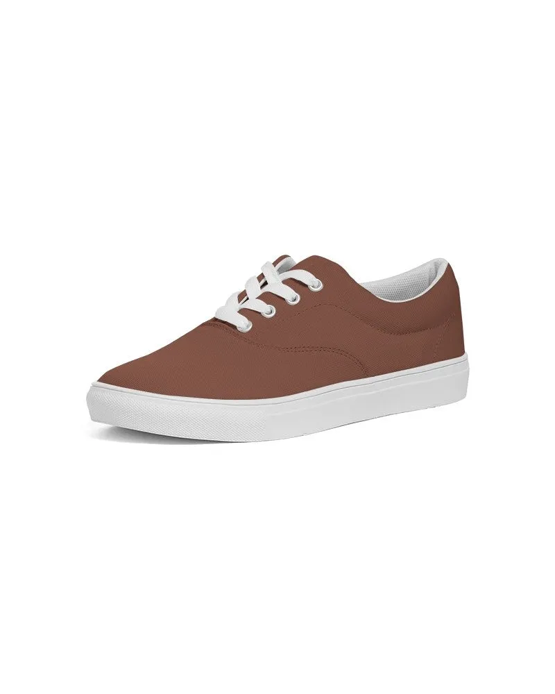 Medium Dark Red Brown Women's Canvas Sneakers | Women's | Medium Dark Pastel Red Brown | C0M60Y60K60