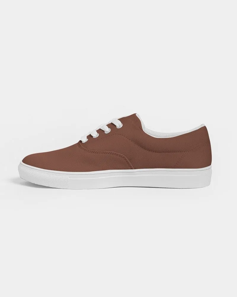 Medium Dark Red Brown Women's Canvas Sneakers | Women's | Medium Dark Pastel Red Brown | C0M60Y60K60