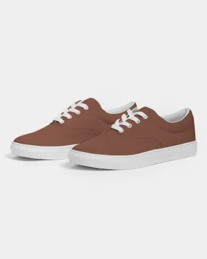 Medium Dark Red Brown Women's Canvas Sneakers | Women's | Medium Dark Pastel Red Brown | C0M60Y60K60