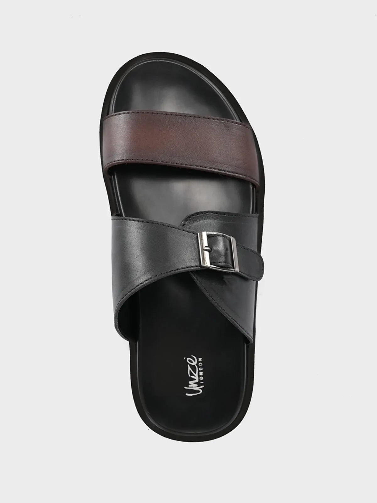 Mens "YANNICK" Casual Leather Slippers