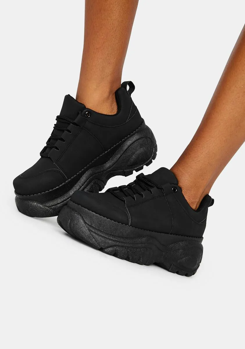 Midnight Soar High Platform Sneakers