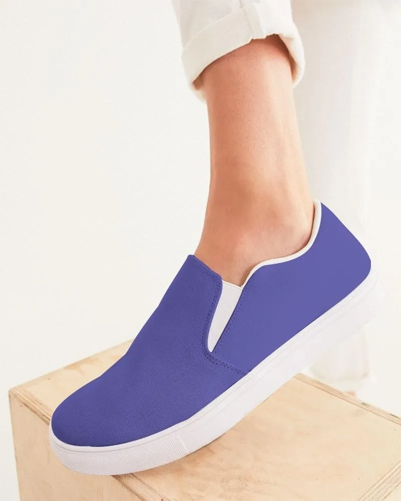 Midtone Blue Slip-On Canvas Sneakers | Women's | C80M80Y0K0