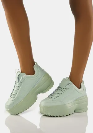 Mint Rec League Platform Sneakers