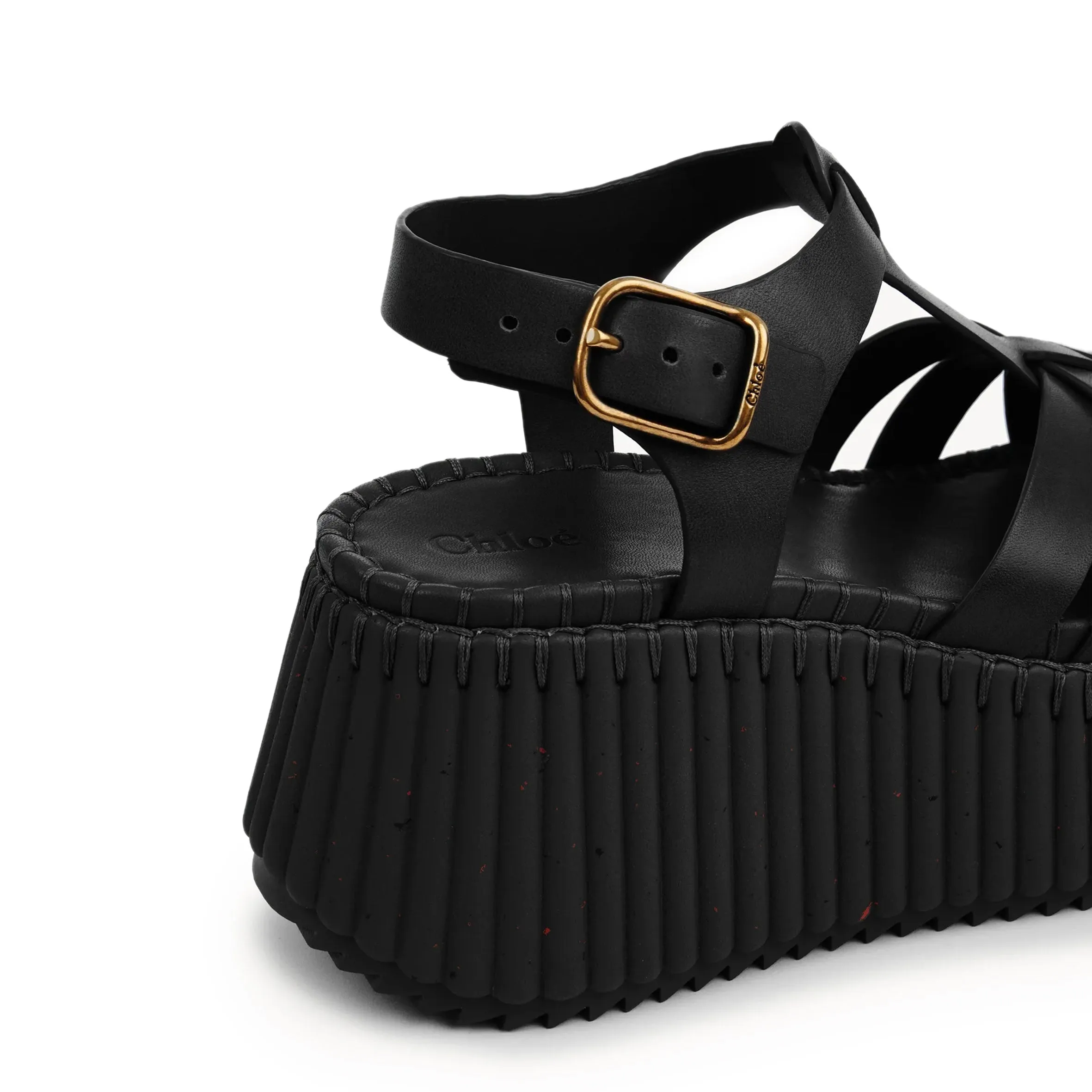 Nama Espadrille Wedge, Black