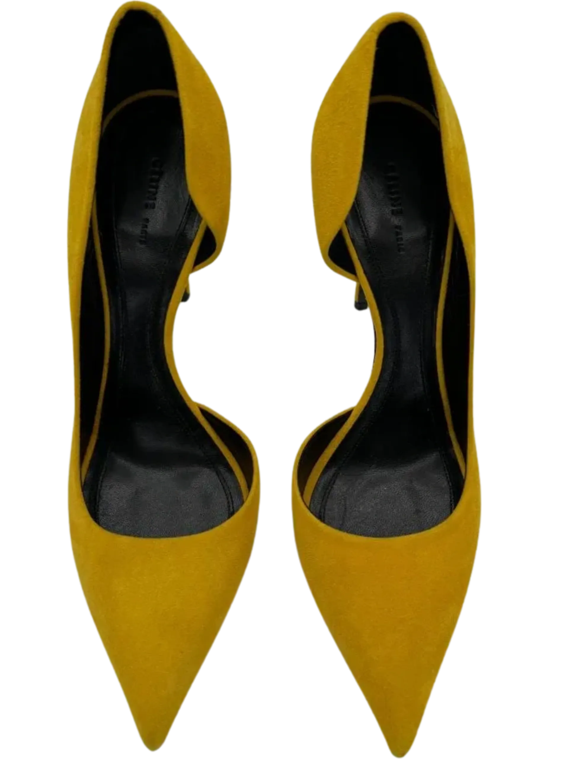 *NEW* Celine Yellow Suede D'Orsay Pumps