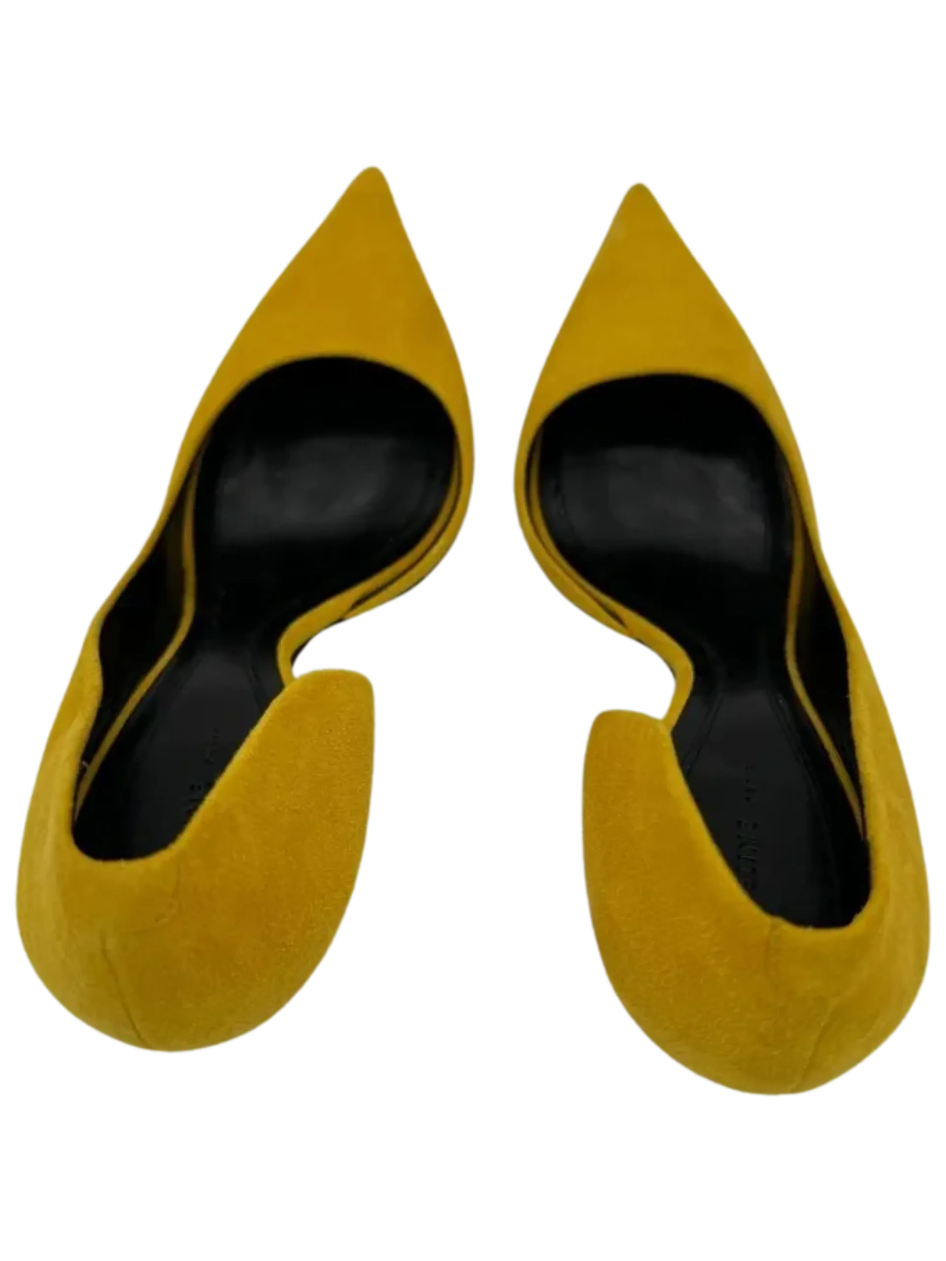 *NEW* Celine Yellow Suede D'Orsay Pumps