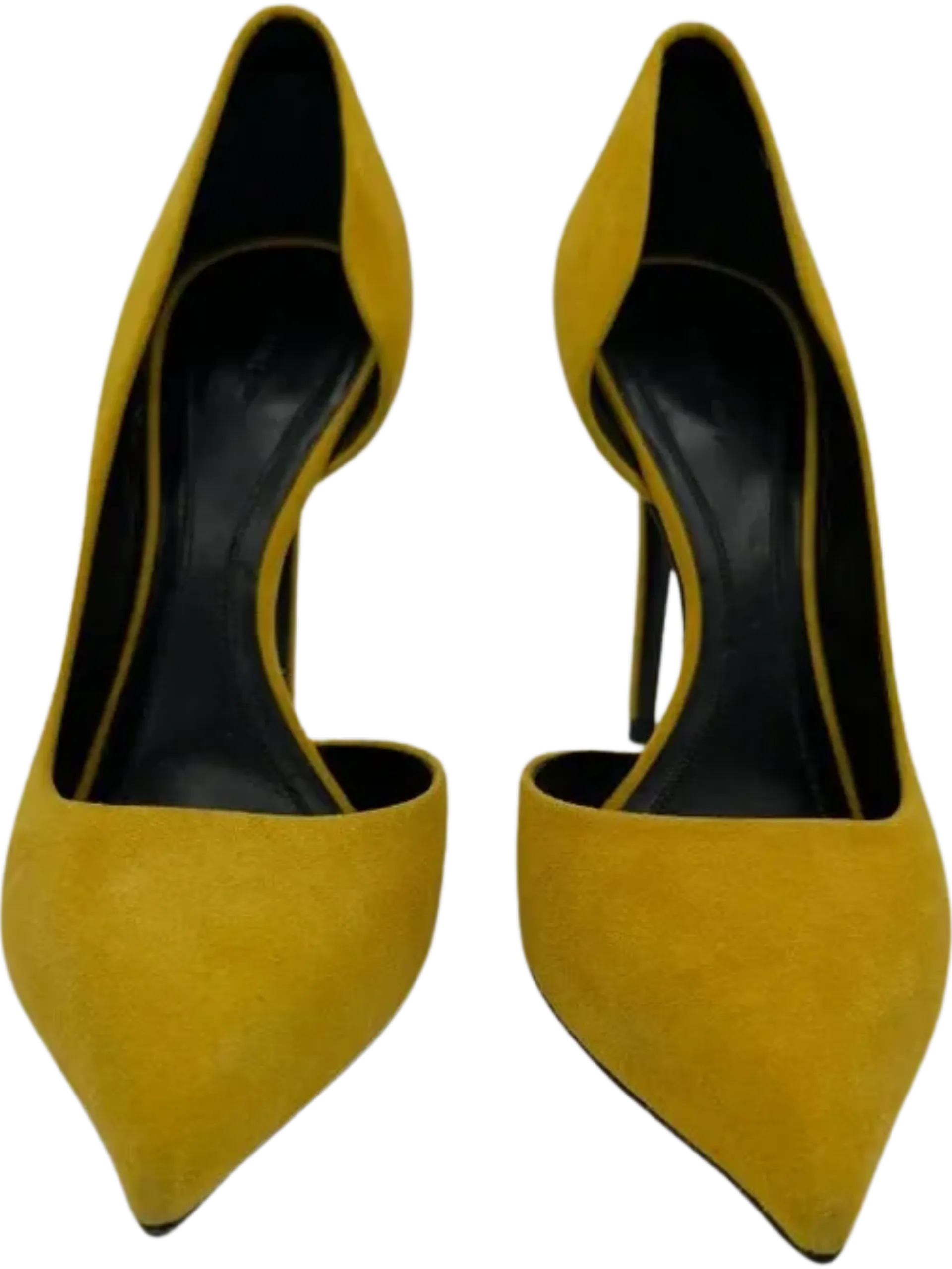 *NEW* Celine Yellow Suede D'Orsay Pumps