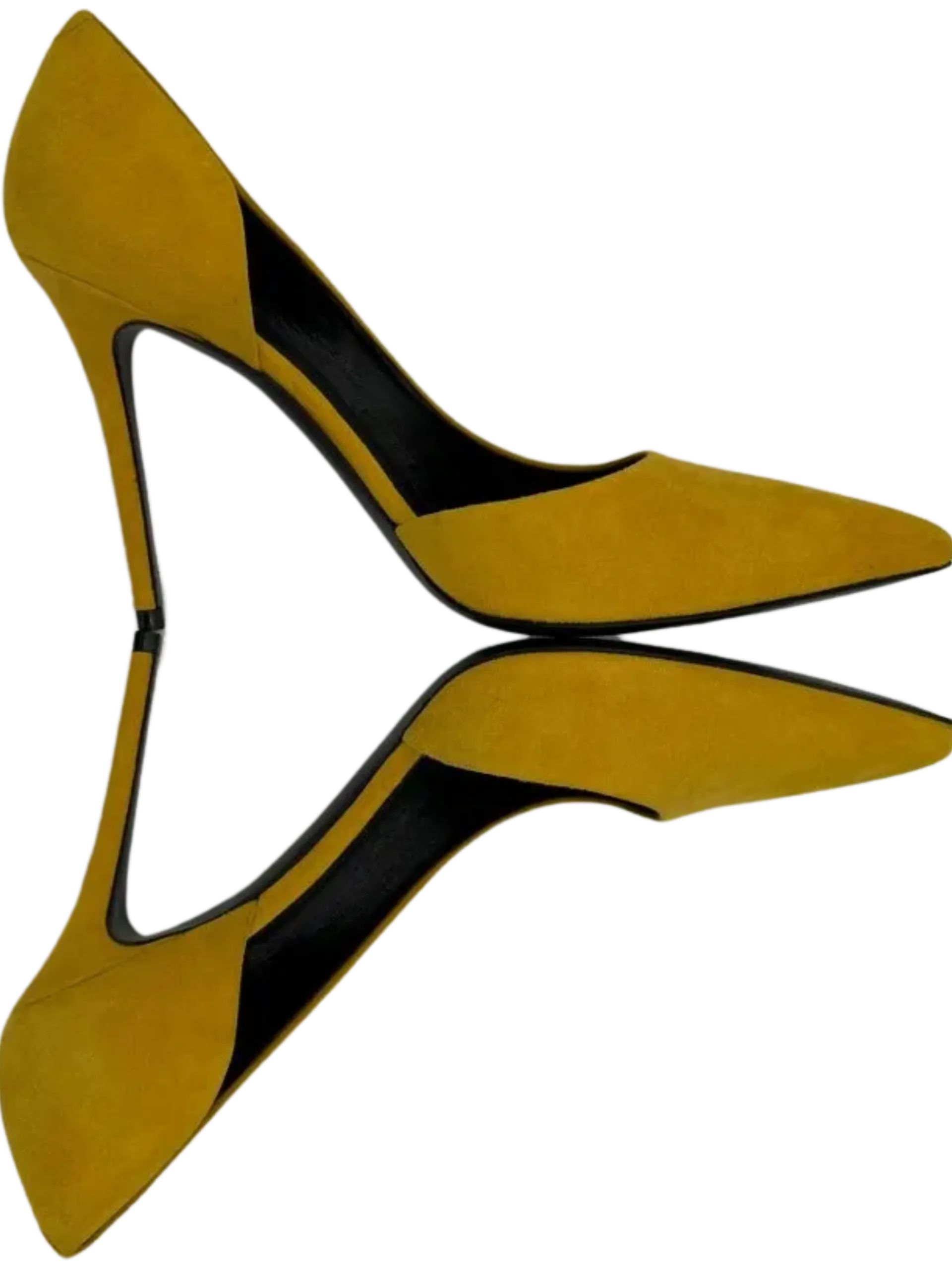 *NEW* Celine Yellow Suede D'Orsay Pumps