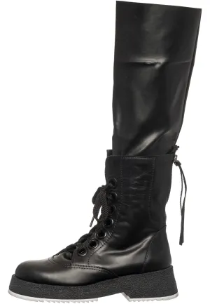 Over-the-Knee Lace-Up Combat Boots