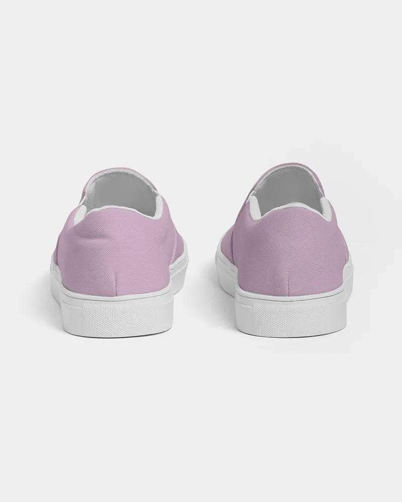 Pale Pastel Magenta Purple Slip-On Canvas Sneakers | Men's | Bright Pale Pastel Magenta Purple | C8M30Y0K0