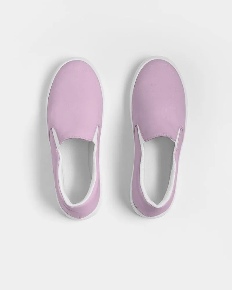 Pale Pastel Magenta Purple Slip-On Canvas Sneakers | Men's | Bright Pale Pastel Magenta Purple | C8M30Y0K0