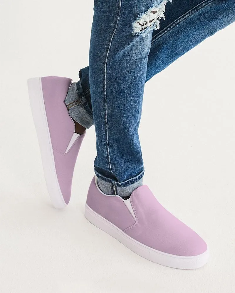 Pale Pastel Magenta Purple Slip-On Canvas Sneakers | Men's | Bright Pale Pastel Magenta Purple | C8M30Y0K0