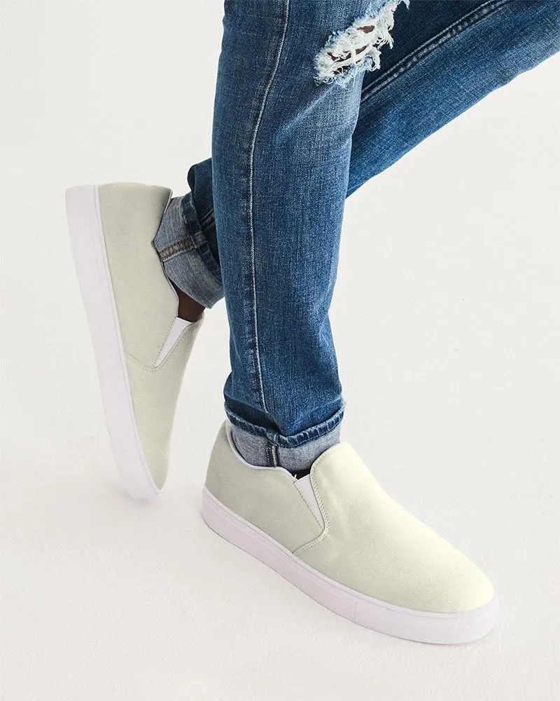 Pale Yellow Slip-On Canvas Sneakers | Men's | Bright Pale Yellow | C0M0Y10K0