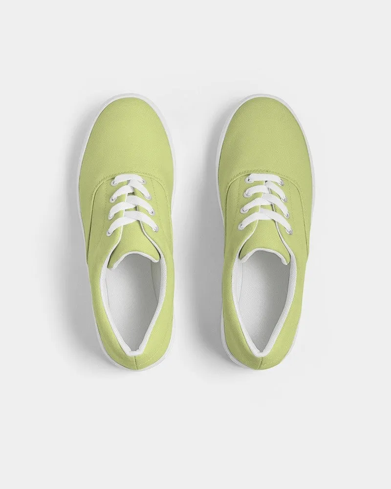 Pastel Yellow Warm Green Women's Canvas Sneakers | Women's | Bright Pastel Yellow Warm Green | C15M0Y60K0