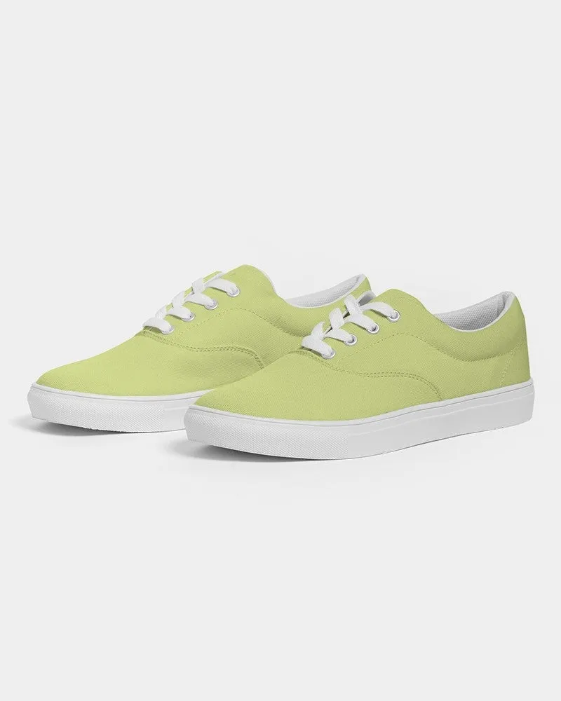 Pastel Yellow Warm Green Women's Canvas Sneakers | Women's | Bright Pastel Yellow Warm Green | C15M0Y60K0