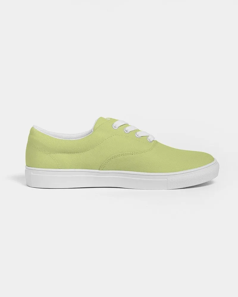 Pastel Yellow Warm Green Women's Canvas Sneakers | Women's | Bright Pastel Yellow Warm Green | C15M0Y60K0