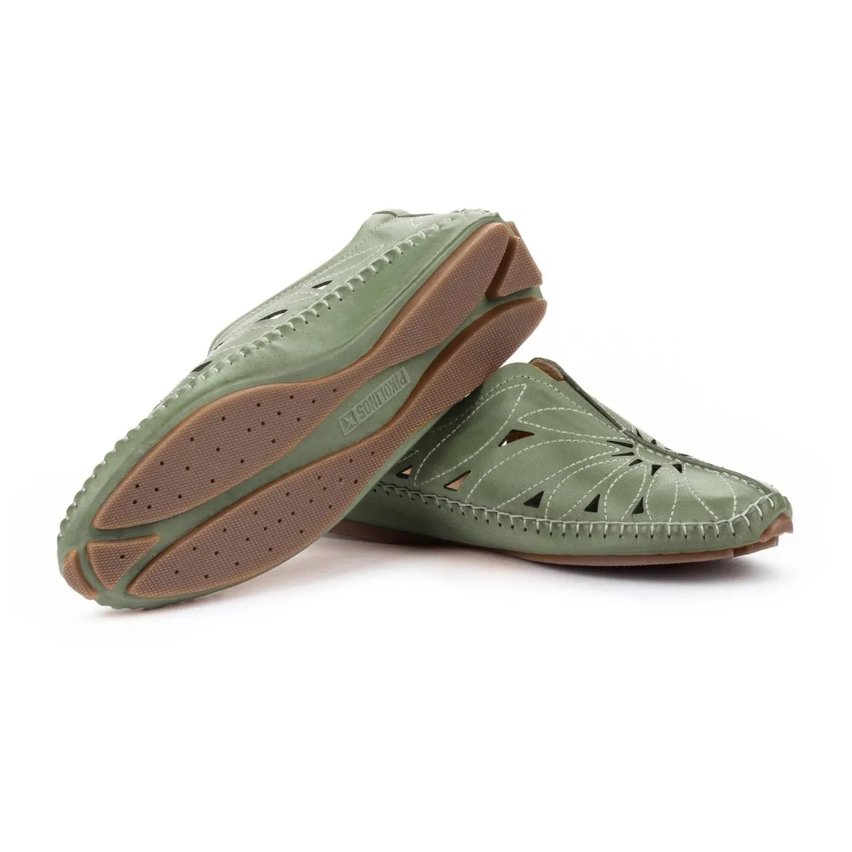 Pikolinos Jerez 578-7399 Women's Loafers Slip-on Moccasin Shoes In Mint Green