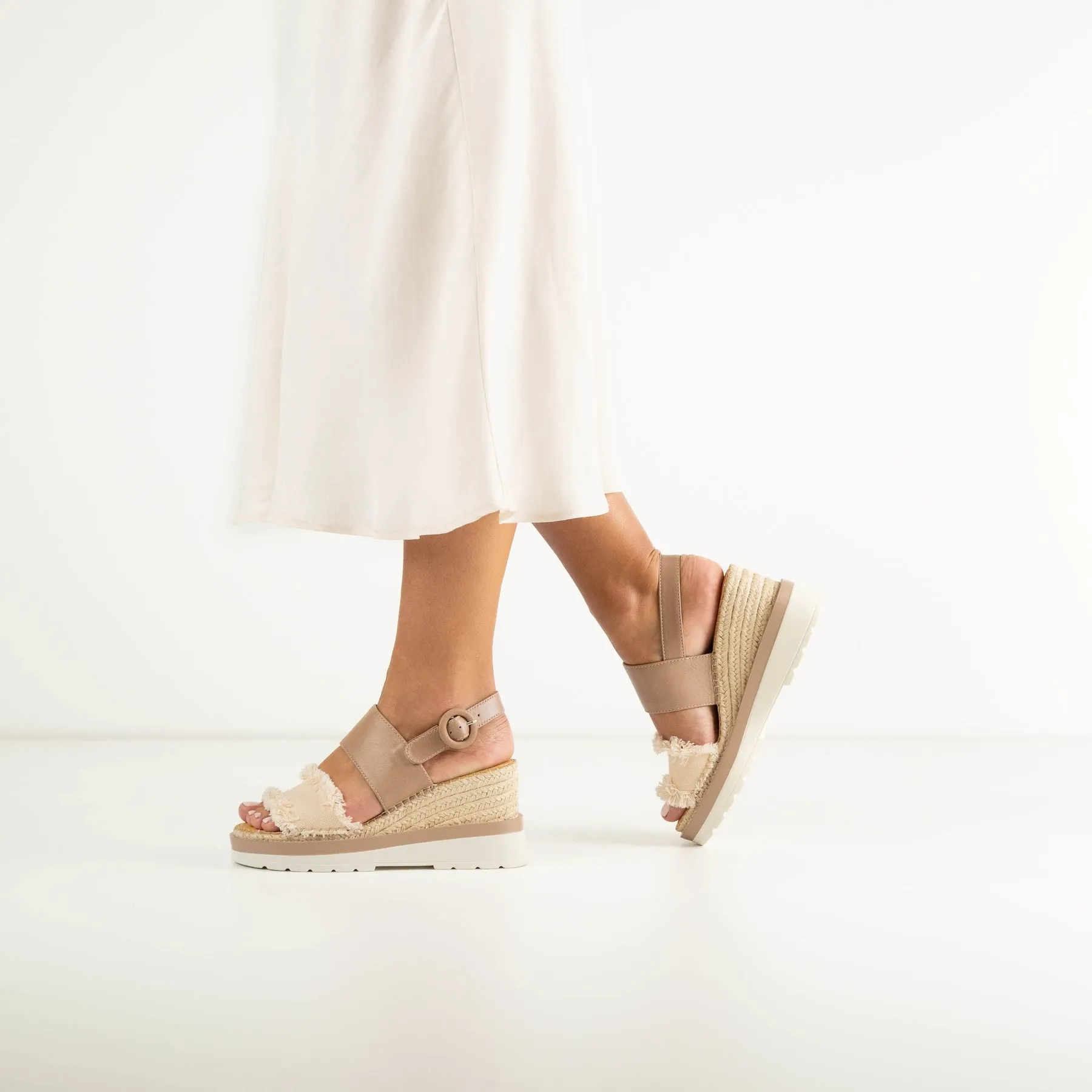 PRIYA LEATHER ESPADRILLES SANDALS