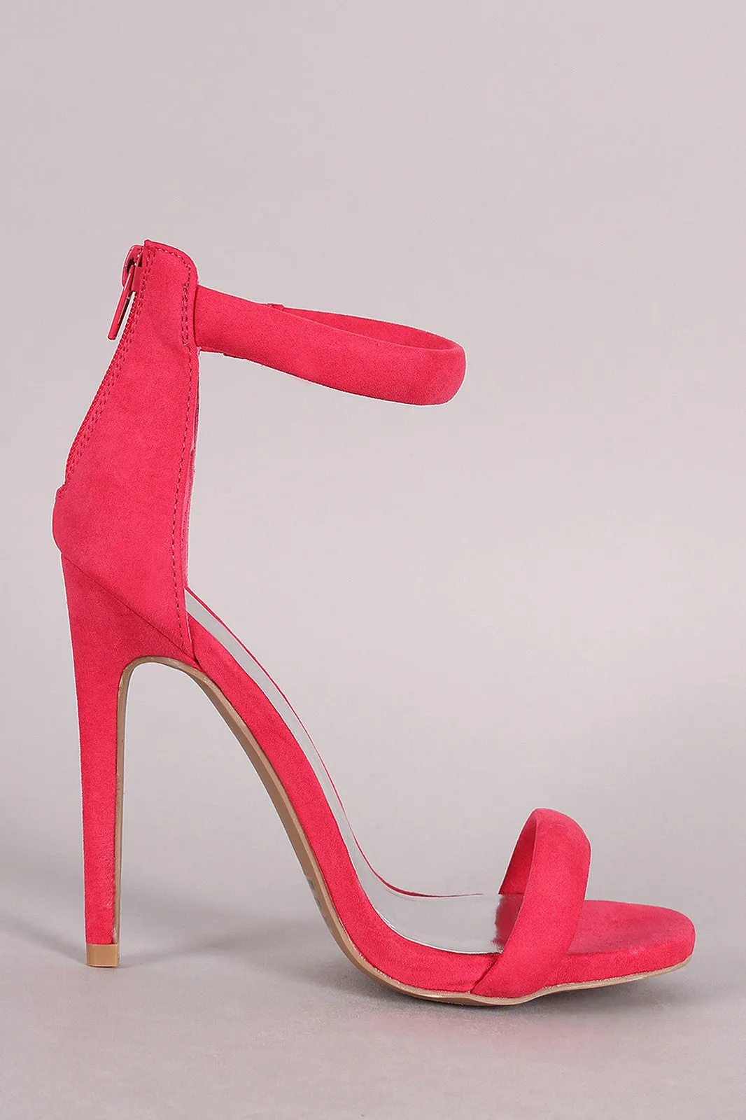 Qupid Classic Ankle Strap Open Toe Heel