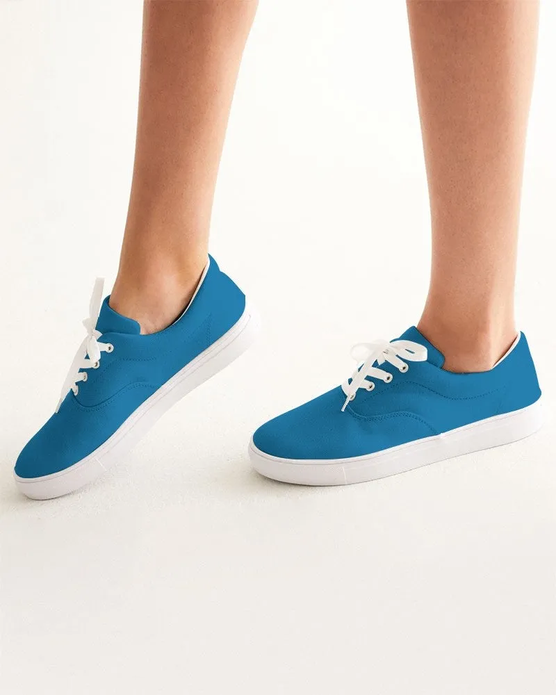 Shaded Cyan Canvas Sneakers | Women's | C100M25Y0K30