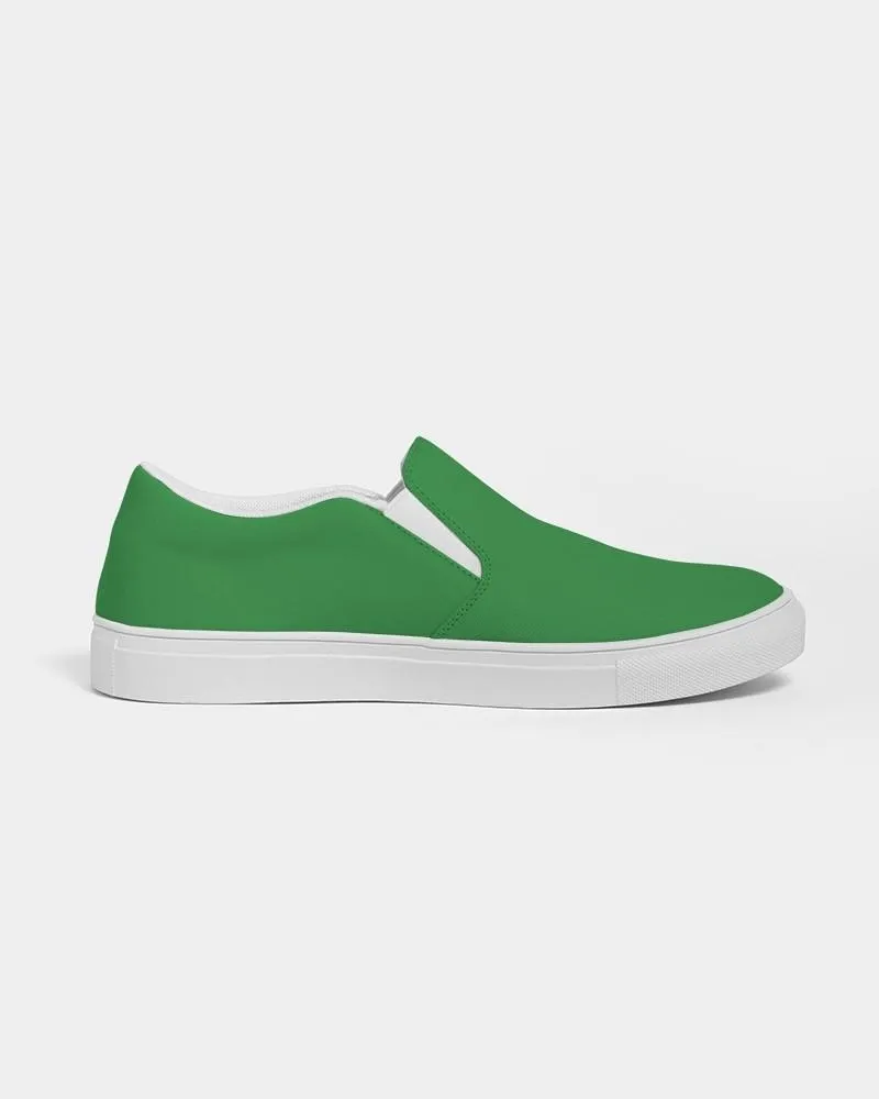 Shaded Green Slip-On Canvas Sneakers | Men's | C75M0Y100K30