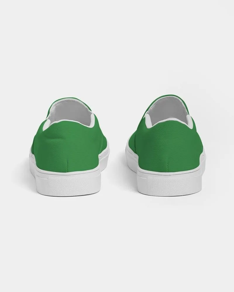 Shaded Green Slip-On Canvas Sneakers | Men's | C75M0Y100K30