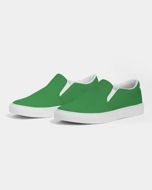 Shaded Green Slip-On Canvas Sneakers | Men's | C75M0Y100K30