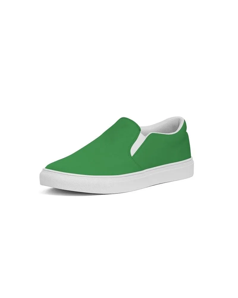 Shaded Green Slip-On Canvas Sneakers | Men's | C75M0Y100K30