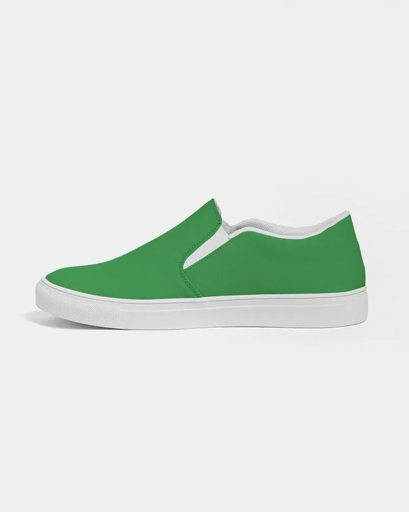 Shaded Green Slip-On Canvas Sneakers | Men's | C75M0Y100K30