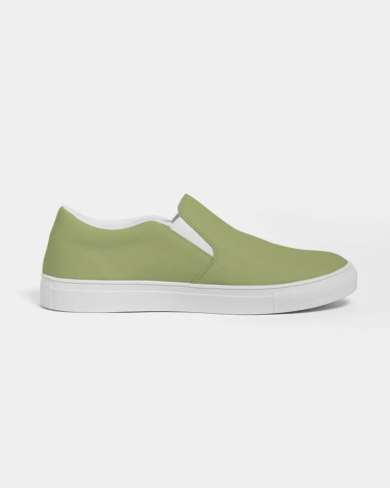 Shaded Pastel Warm Green Slip-On Canvas Sneakers | Men's | C15M0Y60K30