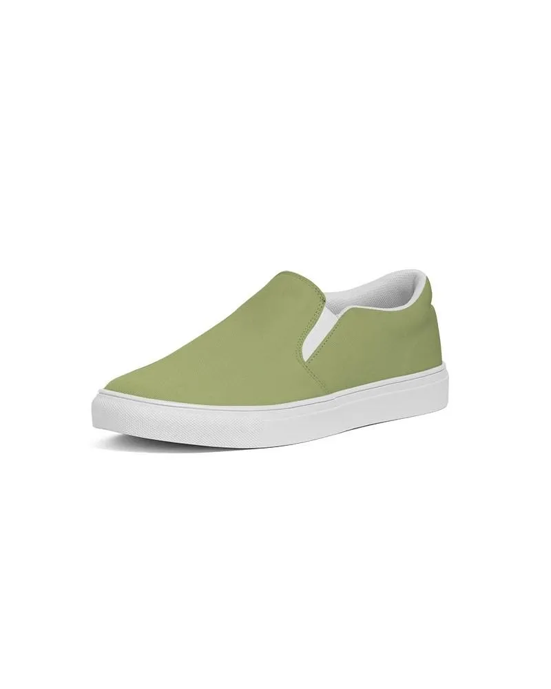 Shaded Pastel Warm Green Slip-On Canvas Sneakers | Men's | C15M0Y60K30