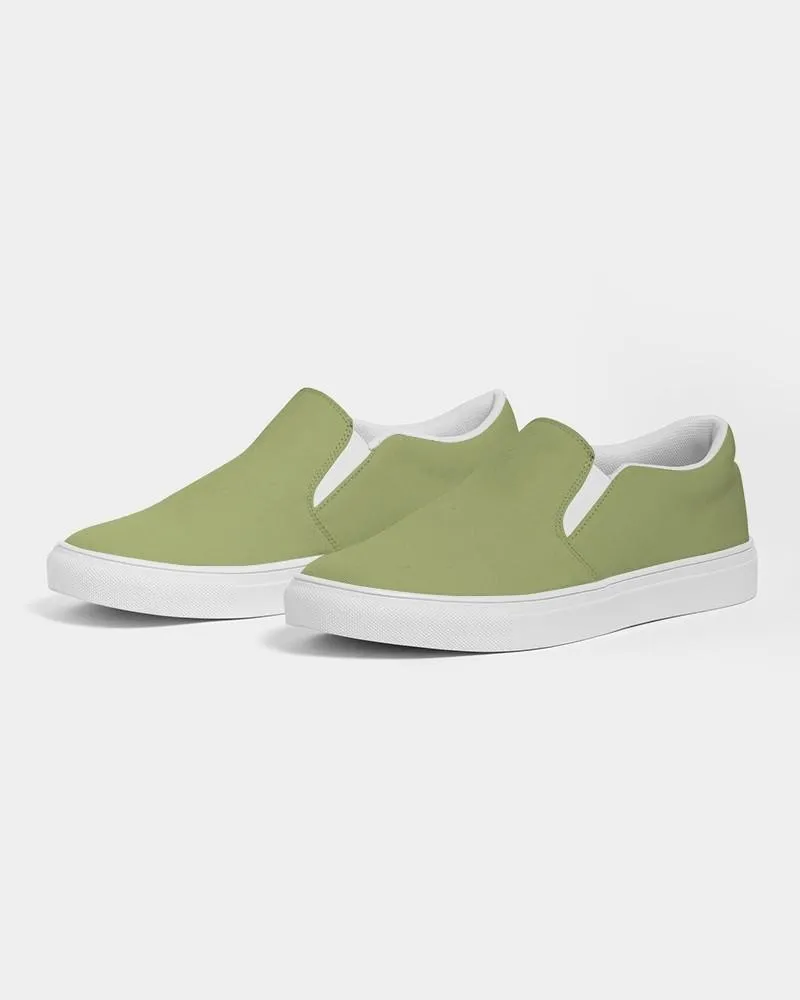 Shaded Pastel Warm Green Slip-On Canvas Sneakers | Men's | C15M0Y60K30