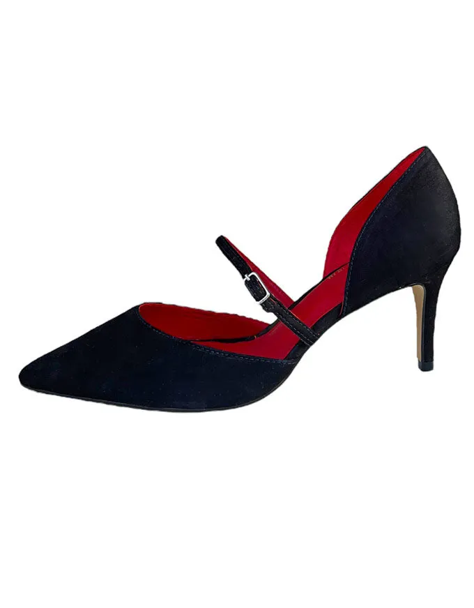 Tami Black Suede Heels