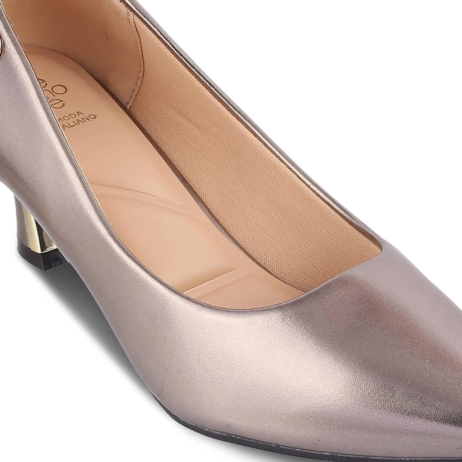 The Hanger Pewter Women's Dress Pumps Tresmode