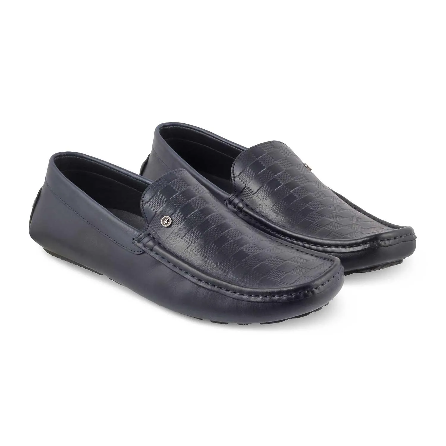 The Kloaf Blue Men's Leather Driving Loafers Tresmode