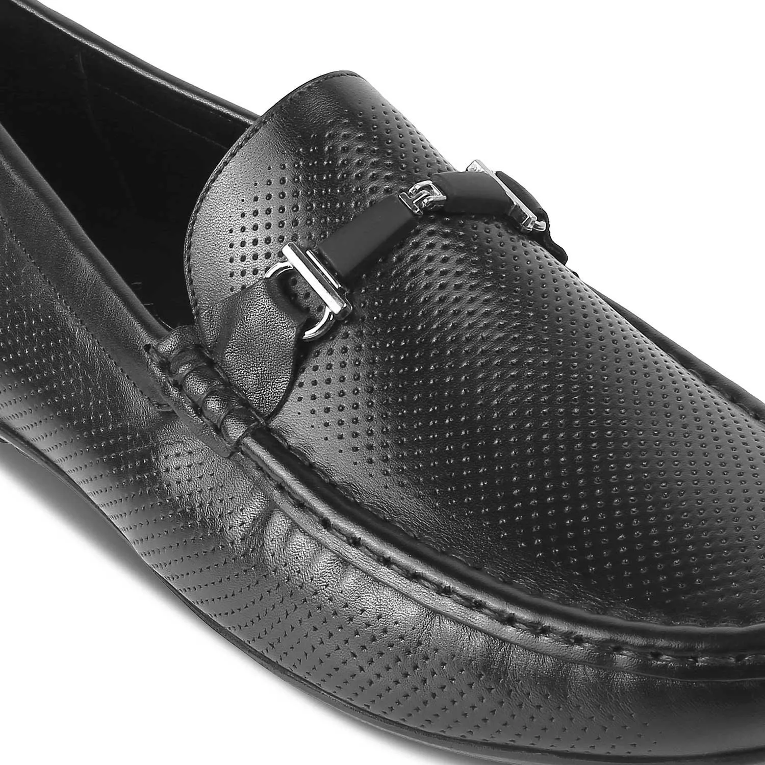 The Open Black Men's Leather Loafers