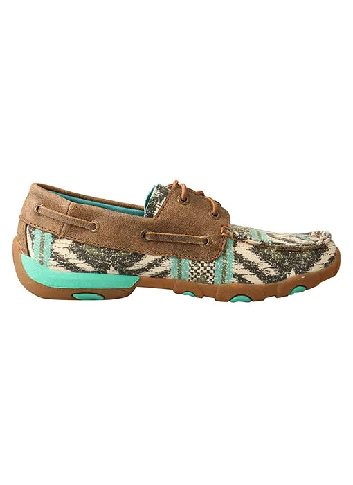 Twisted X Women's Boat Shoe Driving Moc-Multi/Bomber