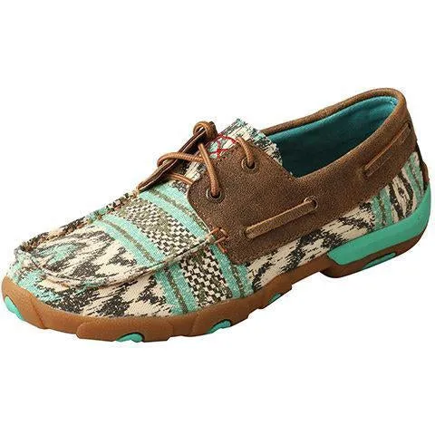 Twisted X Women's Boat Shoe Driving Moc-Multi/Bomber