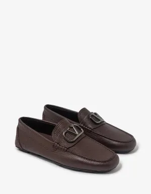 Valentino Garavani Brown VLogo Driving Shoes