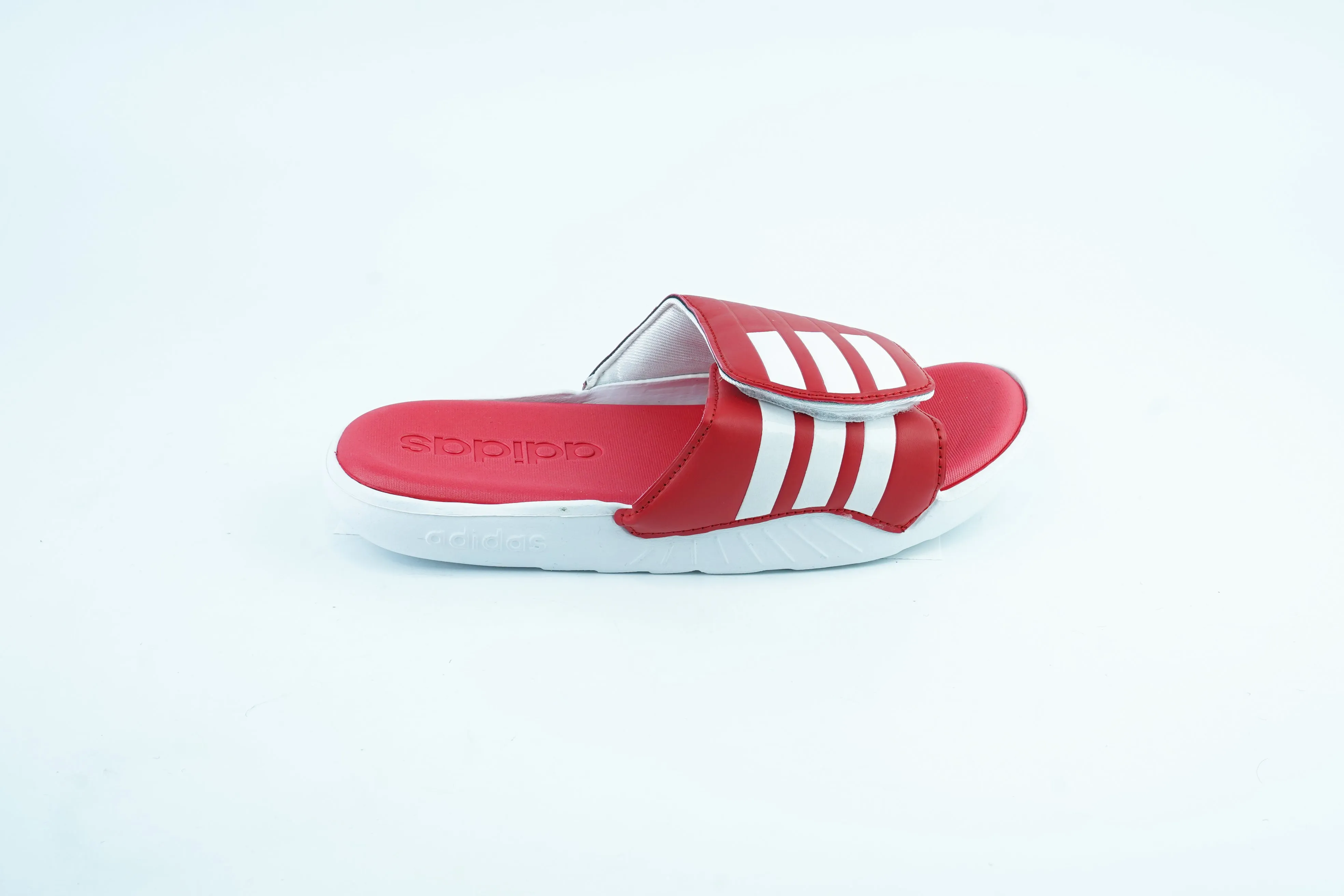 White and Red Adidas casual Slippers For Men