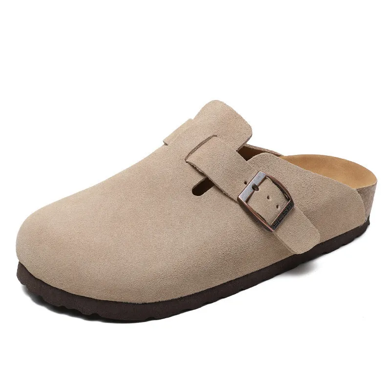 Women Retro Suede Soft Casual Mules Shoes