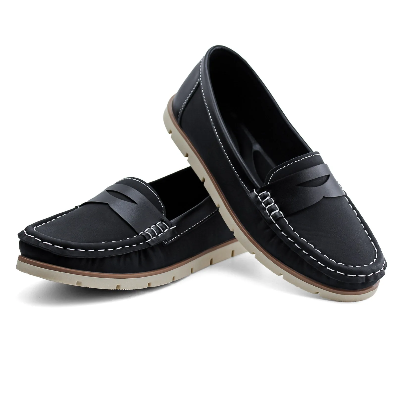 Womens Penny Loafers Slip on Flat